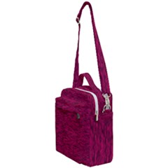 Fuschia Pink Texture Crossbody Day Bag by SpinnyChairDesigns