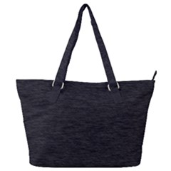 Black Color Texture Full Print Shoulder Bag by SpinnyChairDesigns