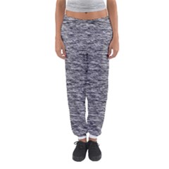 Black White Grey Texture Women s Jogger Sweatpants by SpinnyChairDesigns