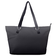 Black Gradient Ombre Color Full Print Shoulder Bag by SpinnyChairDesigns