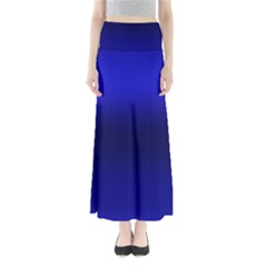 Cobalt Blue Gradient Ombre Color Full Length Maxi Skirt by SpinnyChairDesigns