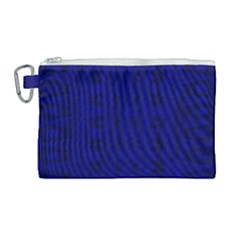 Cobalt Blue Color Batik Canvas Cosmetic Bag (large)