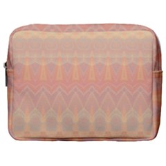 Boho Soft Peach Pattern Make Up Pouch (large) by SpinnyChairDesigns