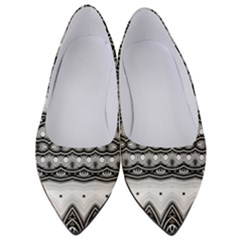 Boho Black And White  Women s Low Heels by SpinnyChairDesigns