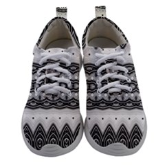 Boho Black And White  Athletic Shoes by SpinnyChairDesigns