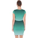 Biscay Green Gradient Ombre Capsleeve Drawstring Dress  View2