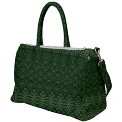 Boho Fern Green Pattern Duffel Travel Bag by SpinnyChairDesigns