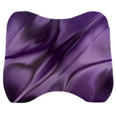 Purple Abstract Art Velour Head Support Cushion by SpinnyChairDesigns