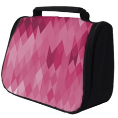 Blush Pink Geometric Pattern Full Print Travel Pouch (big) by SpinnyChairDesigns