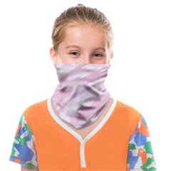 Pastel Pink Feathered Pattern Face Covering Bandana (kids) by SpinnyChairDesigns