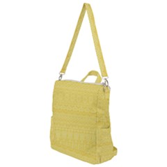 Boho Saffron Yellow Color Crossbody Backpack by SpinnyChairDesigns