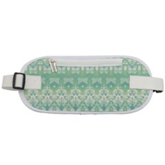 Boho Biscay Green Pattern Rounded Waist Pouch by SpinnyChairDesigns