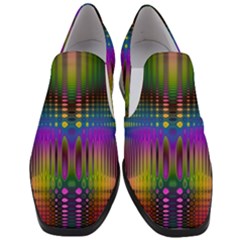 Abstract Psychedelic Pattern Women Slip On Heel Loafers by SpinnyChairDesigns