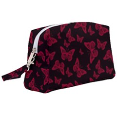Red And Black Butterflies Wristlet Pouch Bag (large) by SpinnyChairDesigns