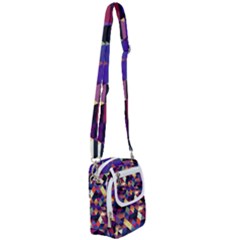 Colorful Geometric  Shoulder Strap Belt Bag by SpinnyChairDesigns