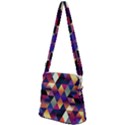 Colorful Geometric  Zipper Messenger Bag View2