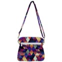 Colorful Geometric  Zipper Messenger Bag View3