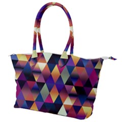 Colorful Geometric  Canvas Shoulder Bag by SpinnyChairDesigns