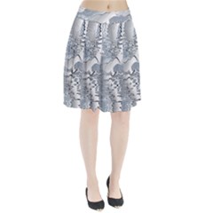 Faded Blue Grunge Pleated Skirt by SpinnyChairDesigns