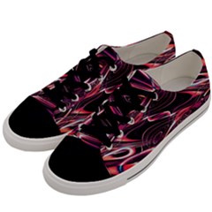 Abstract Art Swirls Men s Low Top Canvas Sneakers by SpinnyChairDesigns