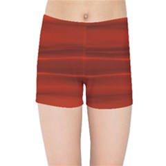 Scarlet Red Ombre Kids  Sports Shorts by SpinnyChairDesigns