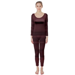 Burgundy Wine Ombre Long Sleeve Catsuit by SpinnyChairDesigns