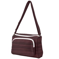 Burgundy Wine Ombre Front Pocket Crossbody Bag by SpinnyChairDesigns