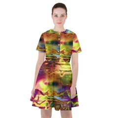 Electric Tie Dye Colors Sailor Dress by SpinnyChairDesigns