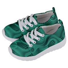 Biscay Green Swirls Kids  Lightweight Sports Shoes by SpinnyChairDesigns