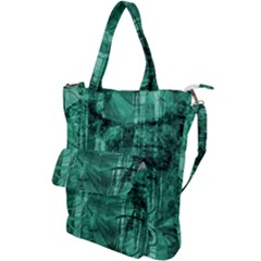 Biscay Green Black Textured Shoulder Tote Bag