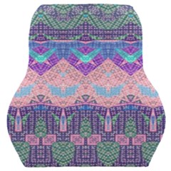 Boho Patchwork Violet Pink Green Car Seat Back Cushion  by SpinnyChairDesigns