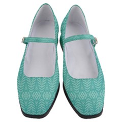 Boho Teal Pattern Women s Mary Jane Shoes by SpinnyChairDesigns