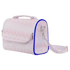Boho Pastel Pink Pattern Satchel Shoulder Bag by SpinnyChairDesigns