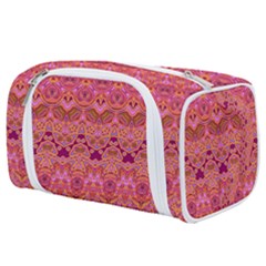 Boho Pink Pattern Toiletries Pouch by SpinnyChairDesigns