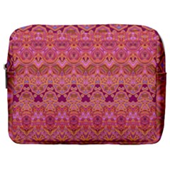 Boho Pink Pattern Make Up Pouch (large) by SpinnyChairDesigns