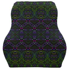 Boho Purple Green Pattern Car Seat Velour Cushion  by SpinnyChairDesigns