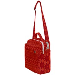 Boho Red Orange Crossbody Day Bag by SpinnyChairDesigns