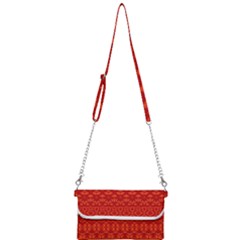 Boho Red Orange Mini Crossbody Handbag by SpinnyChairDesigns