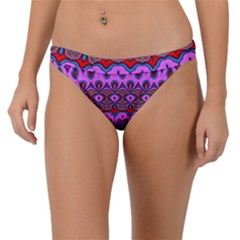 Boho Magenta Pattern Band Bikini Bottom by SpinnyChairDesigns
