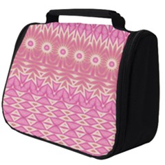 Boho Pink Floral Pattern Full Print Travel Pouch (big) by SpinnyChairDesigns