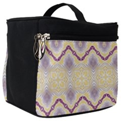 Boho Violet Yellow Make Up Travel Bag (big) by SpinnyChairDesigns