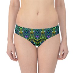 Boho Emerald Green Hipster Bikini Bottoms by SpinnyChairDesigns
