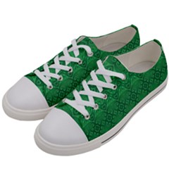 Boho Emerald Green Women s Low Top Canvas Sneakers by SpinnyChairDesigns
