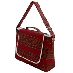 Boho Red Gold Box Up Messenger Bag by SpinnyChairDesigns