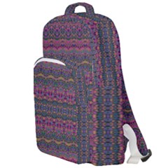 Boho Pink Mauve Blue Double Compartment Backpack by SpinnyChairDesigns