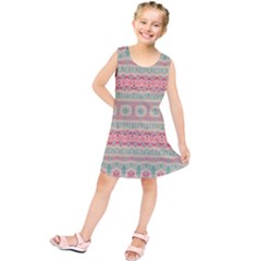 Boho Teal Pink Kids  Tunic Dress by SpinnyChairDesigns