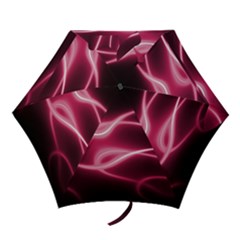 Neon Pink Glow Mini Folding Umbrellas by SpinnyChairDesigns