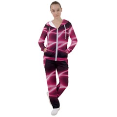 Neon Pink Glow Women s Tracksuit by SpinnyChairDesigns