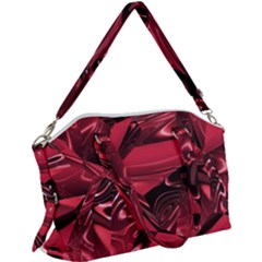 Candy Apple Crimson Red Canvas Crossbody Bag by SpinnyChairDesigns