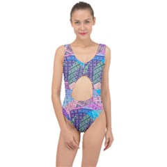 Boho Patchwork Center Cut Out Swimsuit